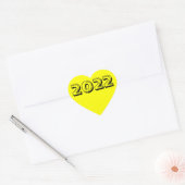 Classe de Sticker Coeur Jaune 2022 par Janz (Enveloppe)