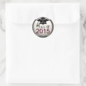 Classe De Stickers 2015 Maroon & Silver Graduation (Sac)
