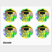 Classe De Stickers Ballons Colorés 2014 (Feuille)