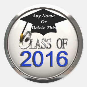 Classe De Stickers Bleu & Argent 2016