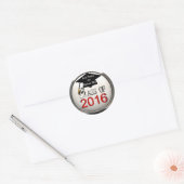 Classe De Stickers De Graduation Rouge Et Argent 2 (Enveloppe)