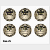 Classe De Stickers Gold Vintage 2014 (Feuille)