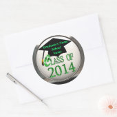 Classe De Stickers Green Graduation 2014 (Enveloppe)