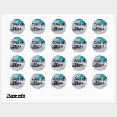Classe de Surf 2018 Ocean Waves Graduation Sticker (Feuille)