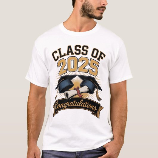 Classe de T-shirt 2025 Graduation - Année Supérieu (Devant)