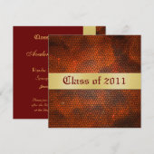 Classe de verre rouge Invitation de diplôme (Devant / Derrière)