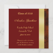 Classe de verre rouge Invitation de diplôme (Dos)