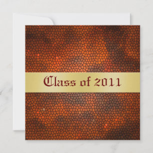 Classe de verre rouge Invitation de diplôme