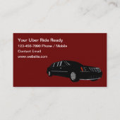 Classé Deux Côtés Uber Ride Hailing Cartes de visi (Dos)
