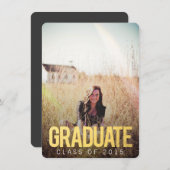 CLASSE D'OR DE 2015 INVITATION PHOTO DE DIPLÔME (Devant / Derrière)