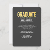 CLASSE D'OR DE 2015 INVITATION PHOTO DE DIPLÔME (Dos)