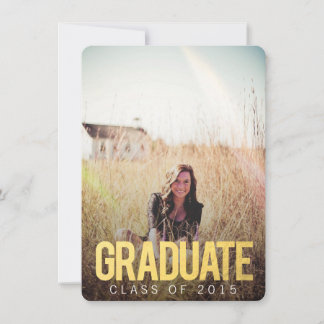 CLASSE D'OR DE 2015 INVITATION PHOTO DE DIPLÔME