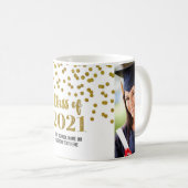 Classe d'or de 2021 Photo Graduation Mug (Devant droit)