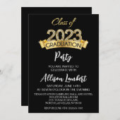 Classe d'or de 2023 Graduation Party Invitations (Devant / Derrière)