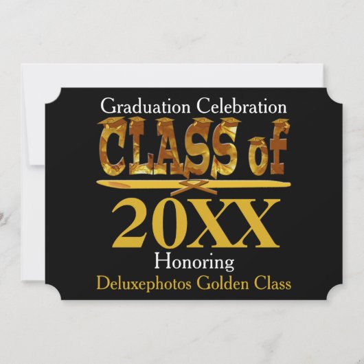 Classe d'or de l'année Grads Invitation de célébra (Devant)