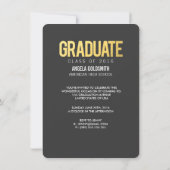 CLASSE D'OR INVITATION DE PHOTO DE DIPLÔME 2016 (Dos)