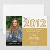 Classe d'or Invitations de fin d'études profession (Devant / Derrière)