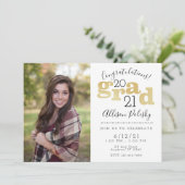 Classe d'or noir moderne 2022 Invitation (Debout devant)