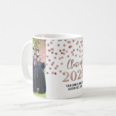 Classe d'or rose de 2020 Photo Graduation Mug (Devant gauche)