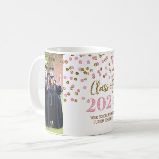 Classe d'or rose de 2024 Coffee Mug (Devant gauche)