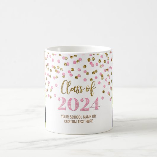 Classe d'or rose de 2024 Coffee Mug (Centre)
