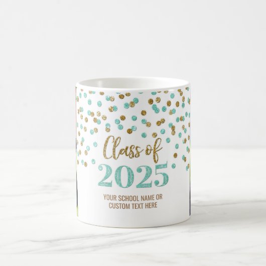 Classe d'or Turquoise de Mug de café 2025 (Centre)