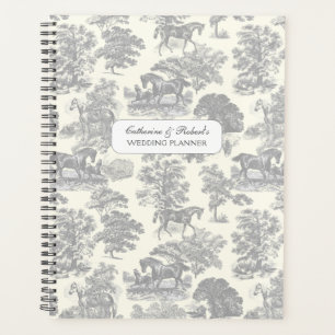 Classé Elegant Silver Grey Horses Toile avec nom