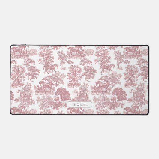 Classé élégant Soft Cheval Rose Toile avec nom (Recto)