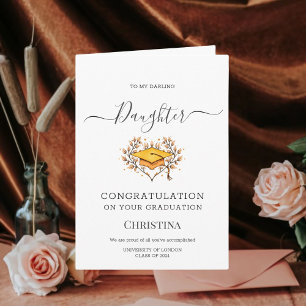 Classe élégante de 2024 Plafond de diplôme Carte p