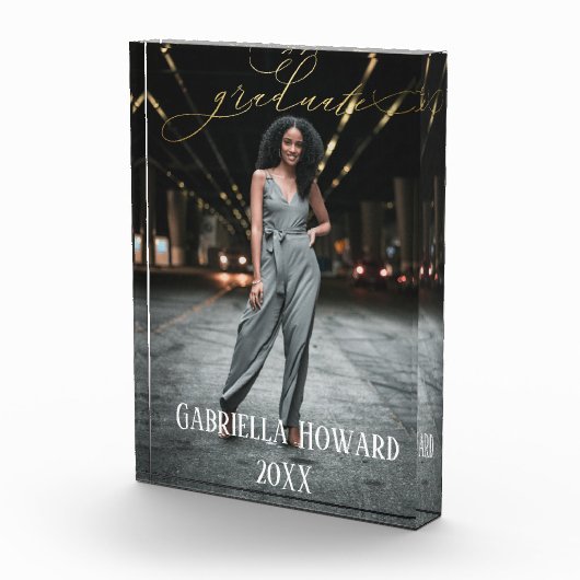 Classe élégante de bloc 20XX photo acrylique (Droite)