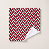 Classé et élégant rouge Art Déco Motif Herringbone (Gant de toilette)