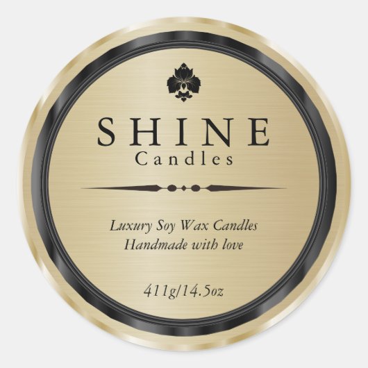 Classé Faux Gold et Noir Étiquette (Devant)