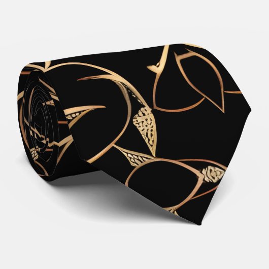 Classé Formal Black Boho Cravate Cravate élégant (Roulé)