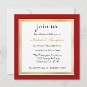 Classe géniale de 2012 invitations (rouge/or) (Dos)