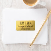 Classe Gold Glam de Étiquette de adresse de gradua (En situation)