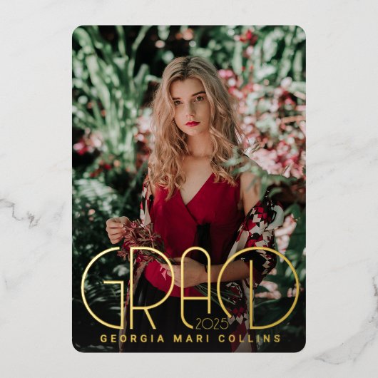 Classé Grad'en-tête Invitation de graduation (Recto)