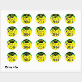 Classe Jaune Et Vert Des Stickers Graduation 2014 (Feuille)