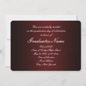 Classe Maroon et Blanc de 2025 Invitations (Dos)