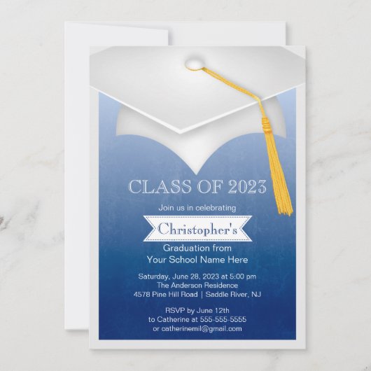 Classe moderne de 2014 Graduation Party Invitation (Devant)