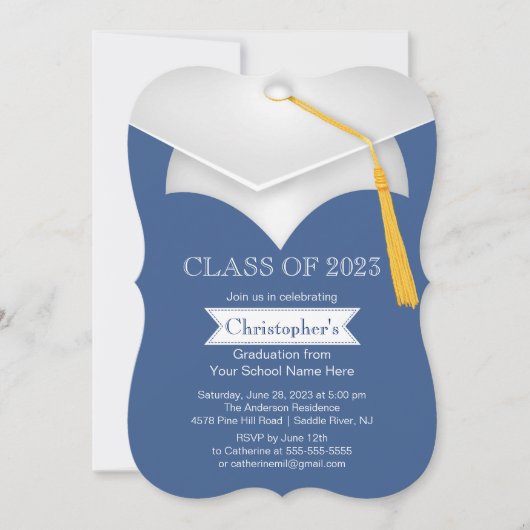 Classe moderne de 2014 Graduation Party Invitation (Devant)