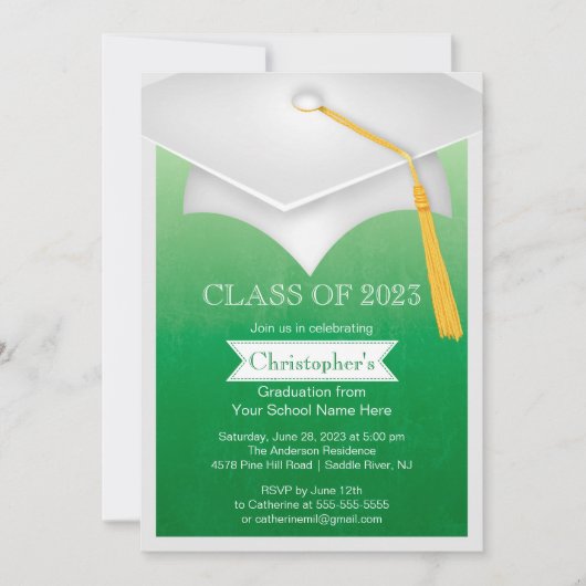 Classe moderne de 2014 Graduation Party Invitation (Devant)