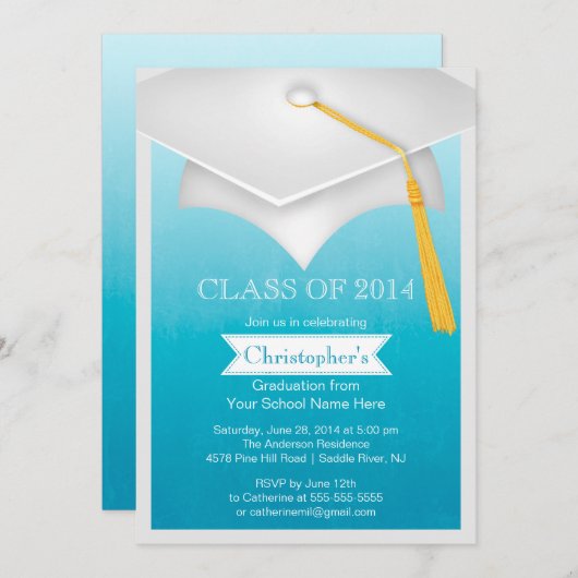 Classe moderne de 2014 Invitation du Parti de la g (Devant / Derrière)