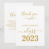Classe moderne de 2023 Carte de remerciements de g (Devant / Derrière)