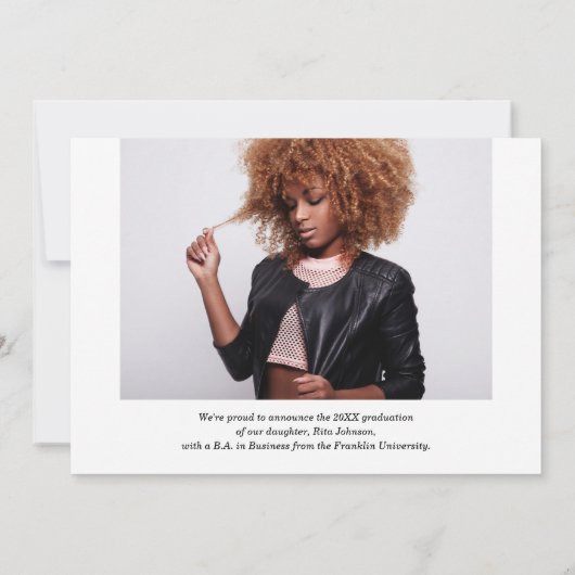 Classe moderne de 2024 Faire-part de graduation ph (Dos)