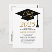 Classe moderne de 2025 Graduation Party Invitation (Devant / Derrière)