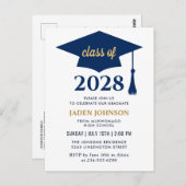Classe moderne de 2025 Graduation Party Invitation (Devant / Derrière)