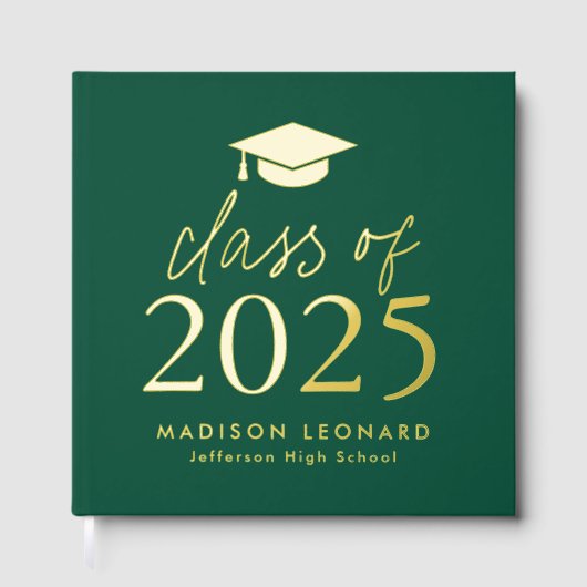 Classe moderne de 2025 Green Photo Graduation (Recto)