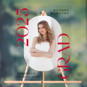 Classe moderne de 2025 Red Photo Graduation Welcom (Neutre)