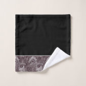 CLASSE MODERNE MONOGRAMME NOIR ET BLANC (Gant de toilette)