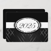 Classe noire et blanche des invitations 2025 (Devant / Derrière)